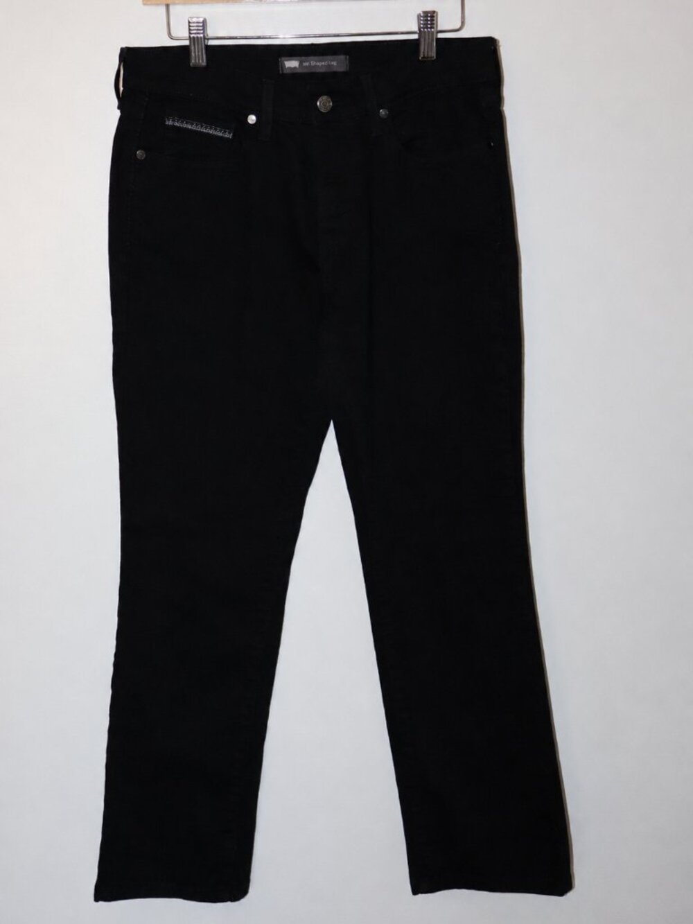 Levi's 514 Straight Leg Women's Black Stretch Jeans Size 8S W29 L30